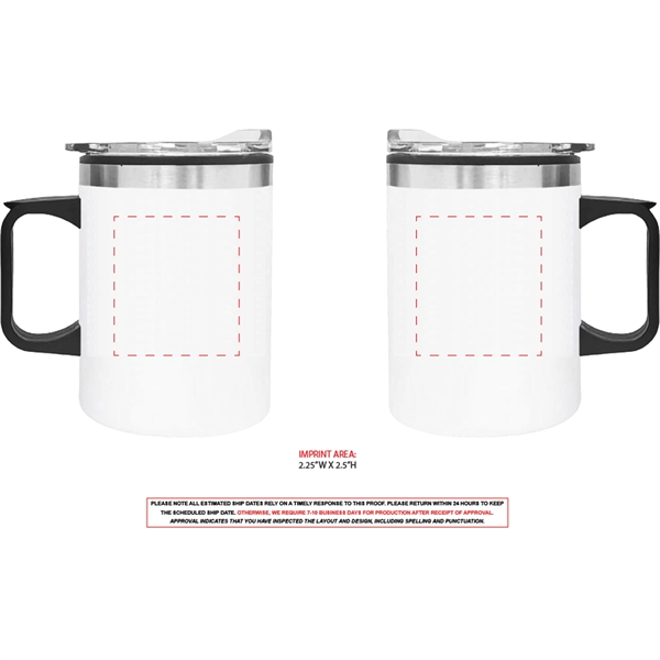 14 oz. VisionSteel double-wall mug with stainless outer and plastic inner... from ASI 80060 VisionUSA