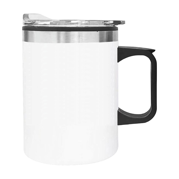 14 oz. VisionSteel double-wall mug with stainless outer and plastic inner... from ASI 80060 VisionUSA