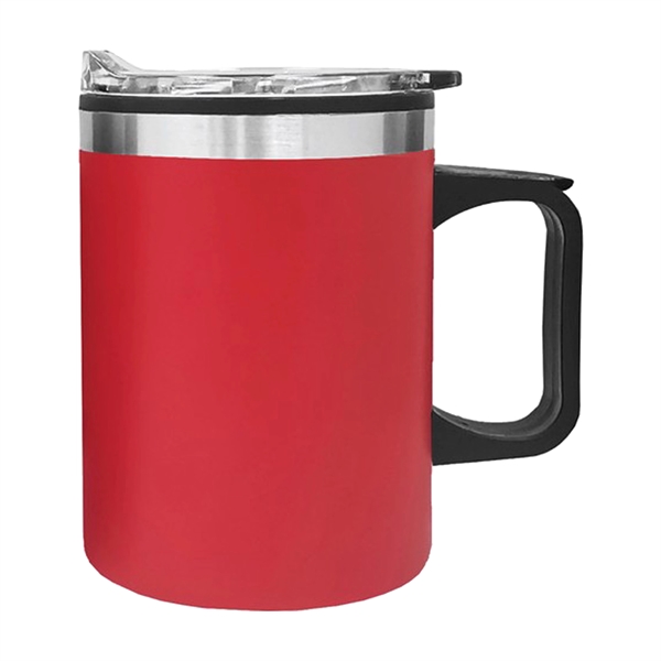14 oz. VisionSteel double-wall mug with stainless outer and plastic inner... from ASI 80060 VisionUSA