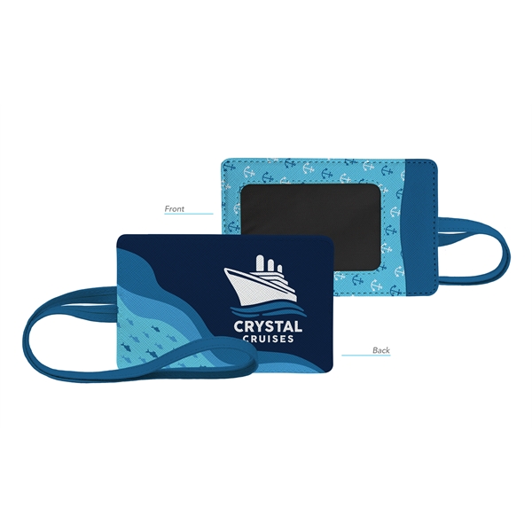 Full-color, full-bleed vegan leather luggage tag... from ASI 45657 Pop! Promos