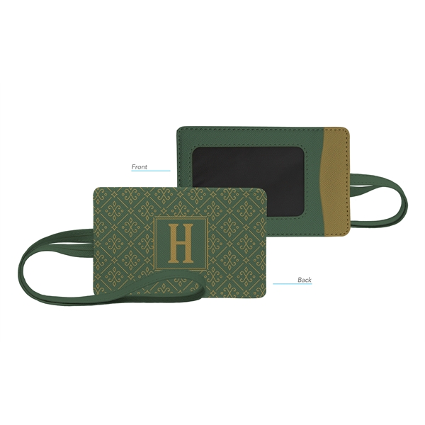 Full-color, full-bleed vegan leather luggage tag... from ASI 45657 Pop! Promos