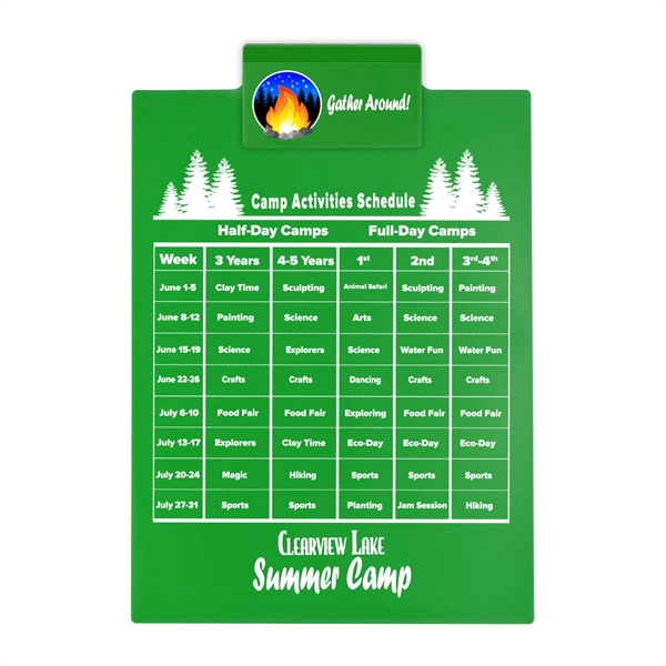 Our most popular clipboard, this letter size accessory holds an 8... from ASI 55990 Garyline