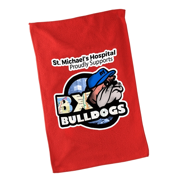 250 GSM Micro Fiber. 11" x 18" Hemmed Rally Towel. Show... from ASI 55990 Garyline