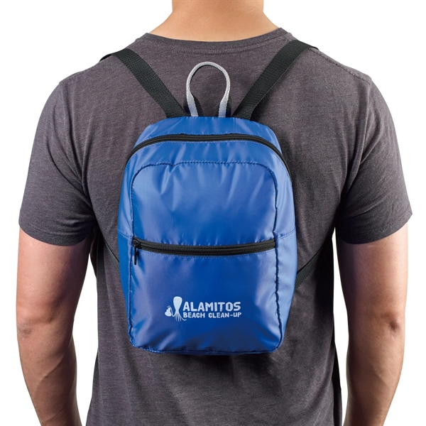 Mini backpack that features a zippered opening, front zippered pocket, adjustable... from ASI 56070 Gemline / Gemline®