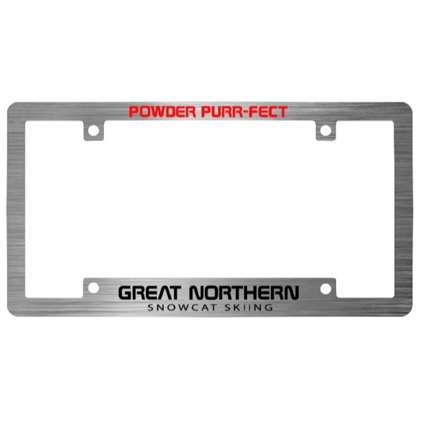 A great light weight license plate frame with a brushed finish.... from ASI 76797 Pelican Graphics / Pelican Lures