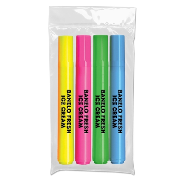 Broadline Fluorescent Highlighters in a plastic pouch.... from ASI 67675 Liqui-Mark Corp