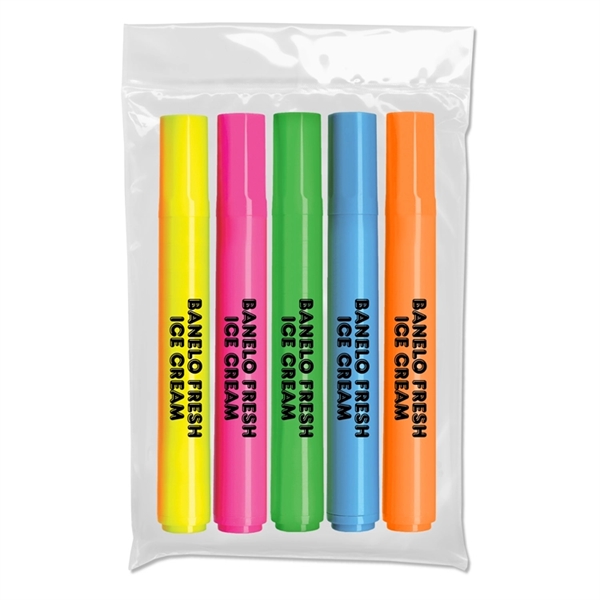 Broadline Fluorescent Highlighters in a plastic pouch.... from ASI 67675 Liqui-Mark Corp