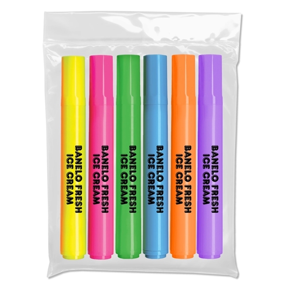 Broadline Fluorescent Highlighters in a plastic pouch.... from ASI 67675 Liqui-Mark Corp