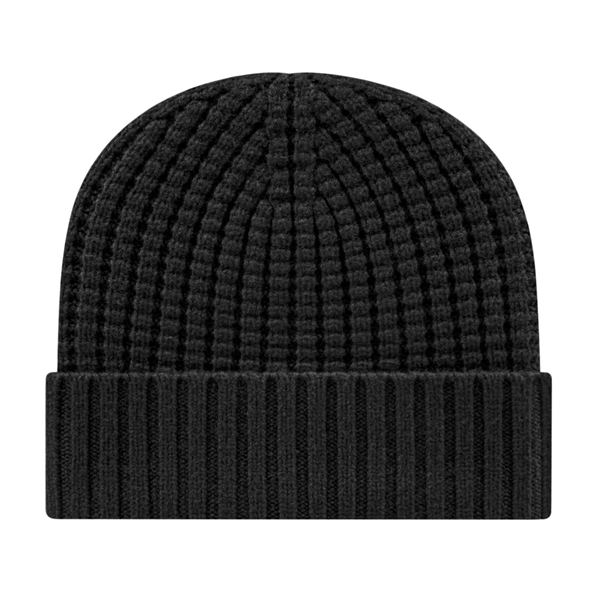 Premium blend knit cap with waffle crown and tonal CA emblem... from ASI 43792 Cap America Inc