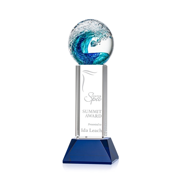 The magnificent Surfside Artglass award features a beautiful crashing blue wave... from ASI 84592 St Regis Group / St Regis