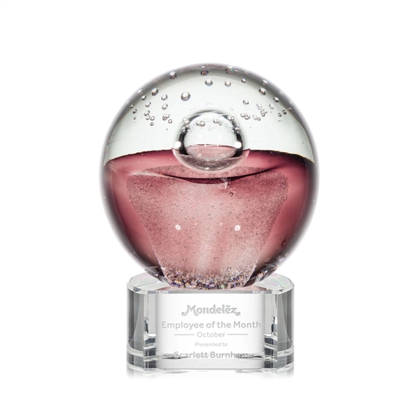 Hand blown work of art round award with a complimenting optical... from ASI 84592 St Regis Group / St Regis