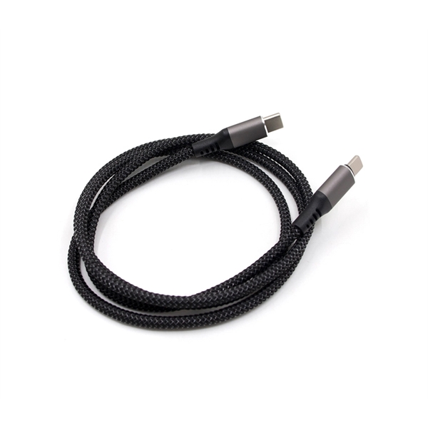 Type C braided multifuntion charging cable + laser engraved on 1... from ASI 37218 Athena Promo (tm)