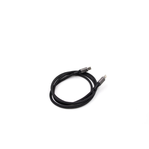 Type C braided multifuntion charging cable + laser engraved on 1... from ASI 37218 Athena Promo (tm)