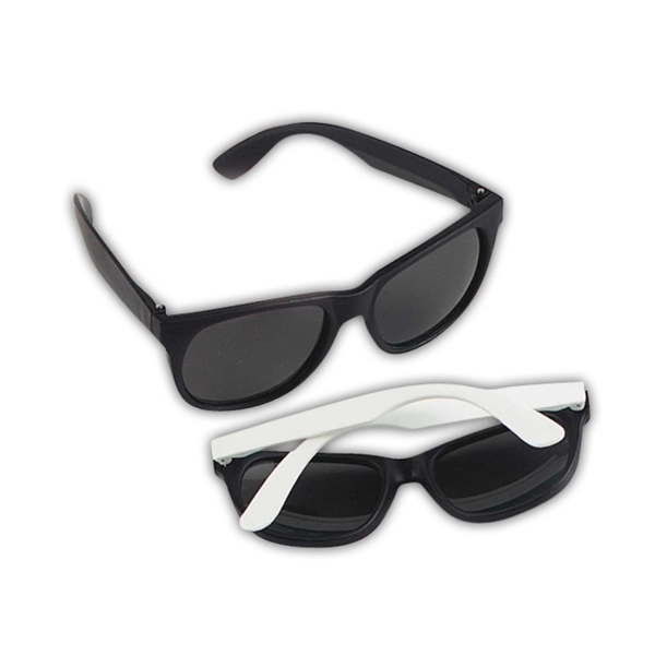 Adult rubber sunglasses with black frame and colored temples.... from ASI 80060 VisionUSA