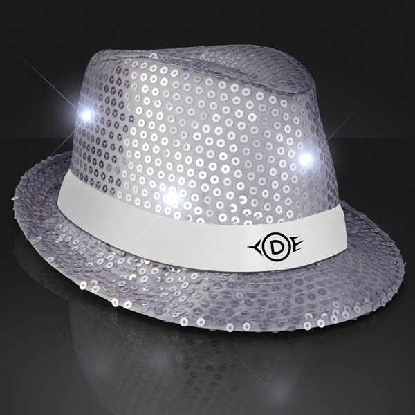 Blank or Imprinted. Custom shiny fedora hats with flashing lights.... from ASI 34194 ALightPromos / Alight Promotional Products