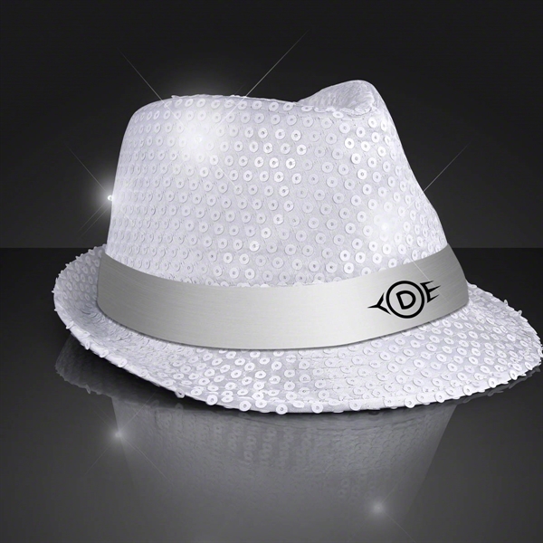 Blank or Imprinted. Custom shiny fedora hats with flashing lights.... from ASI 34194 ALightPromos / Alight Promotional Products