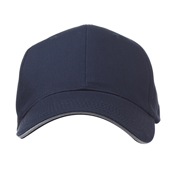 100% cotton, 6-panel structured baseball cap with curved sandwich-style visor and... from ASI 39552 BEL Promo