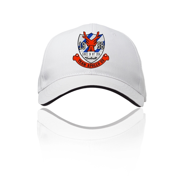 100% cotton, 6-panel structured baseball cap with curved sandwich-style visor and... from ASI 39552 BEL Promo