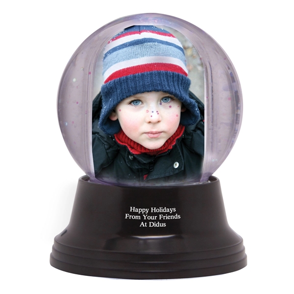Small snow globe with photo insert section and color-changing LED lights.... from ASI 62190 Illini