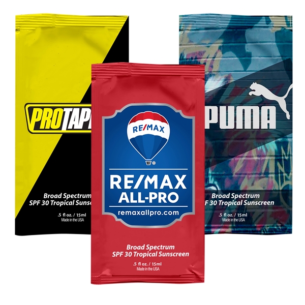 Large sunscreen packets filled with SPF30 sunscreen.... from ASI 90807 Tekweld