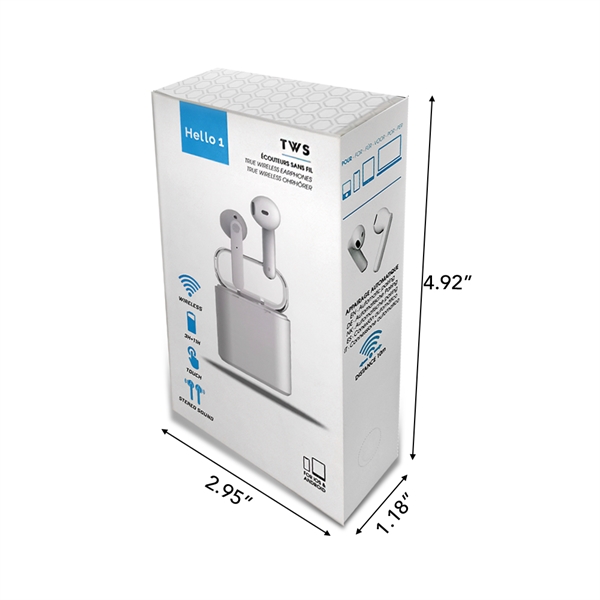 The Simi TWS Touch Earbuds are small, light, and easy to... from ASI 90154 Sunjoy Group Inc