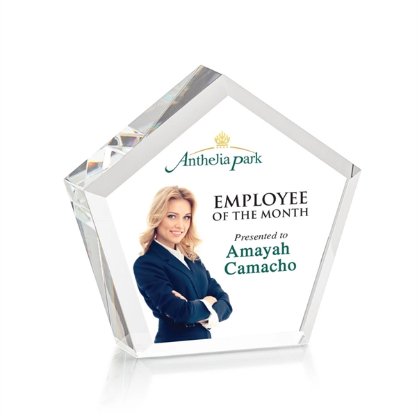 The Genosee VividPrint™ Award is a sparkling faceted extra-thick Optical Crystal... from ASI 84592 St Regis Group / St Regis