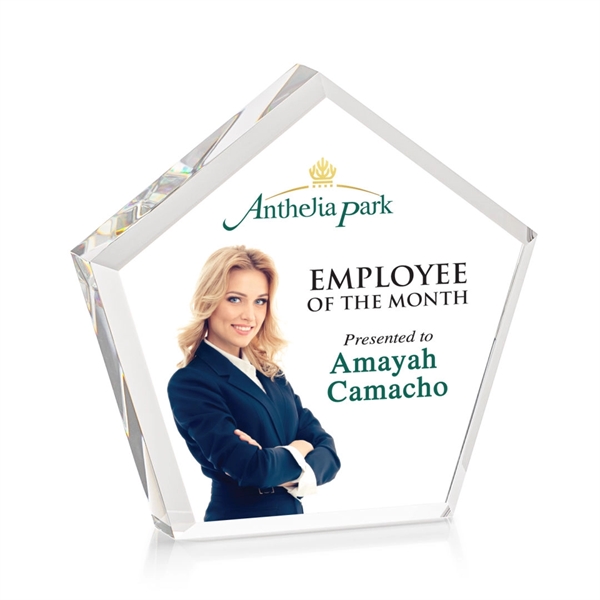 The Genosee VividPrint™ Award is a sparkling faceted extra-thick Optical Crystal... from ASI 84592 St Regis Group / St Regis