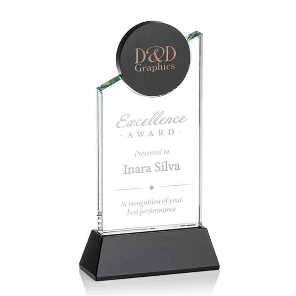 Striking Optical Crystal Fleet Award features a slanted tower with a... from ASI 84592 St Regis Group / St Regis