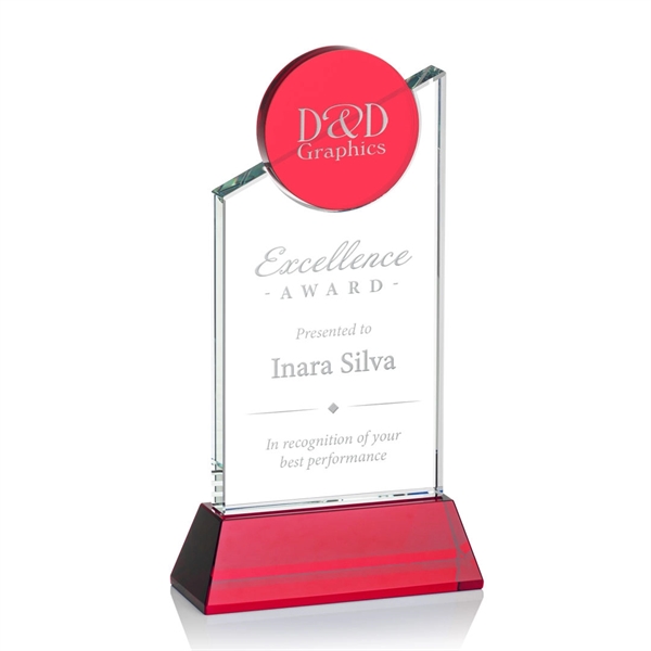 Striking Optical Crystal Fleet Award features a slanted tower with a... from ASI 84592 St Regis Group / St Regis