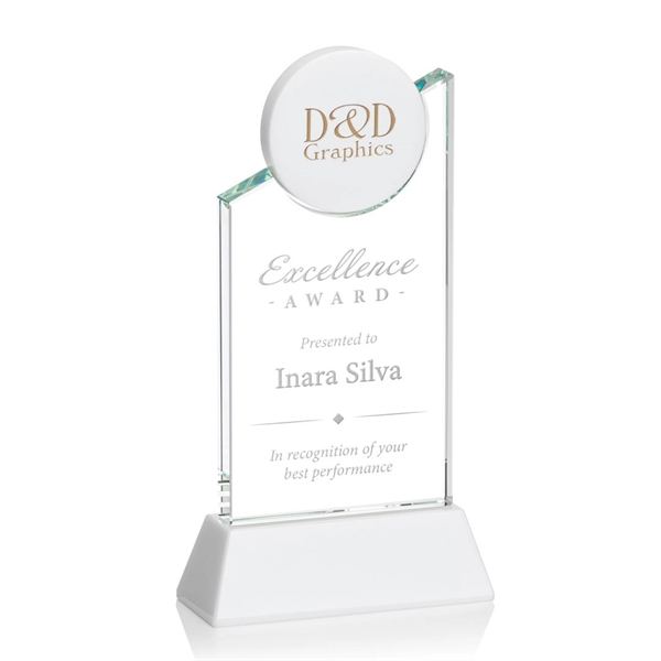 Striking Optical Crystal Fleet Award features a slanted tower with a... from ASI 84592 St Regis Group / St Regis