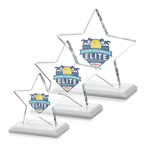 Sudbury VividPrint™ Star Award features a beautifully beveled 1/2" thick Starfire... from ASI 84592 St Regis Group / St Regis