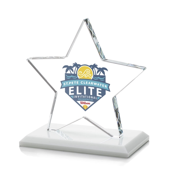Sudbury VividPrint™ Star Award features a beautifully beveled 1/2" thick Starfire... from ASI 84592 St Regis Group / St Regis