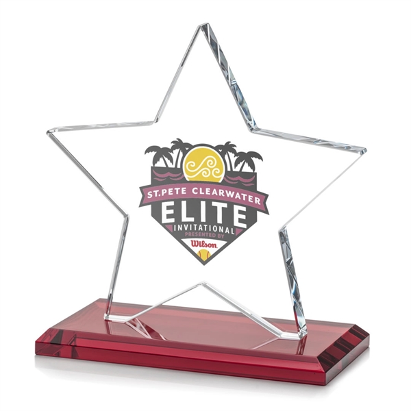 Sudbury VividPrint™ Star Award features a beautifully beveled 1/2" thick Starfire... from ASI 84592 St Regis Group / St Regis