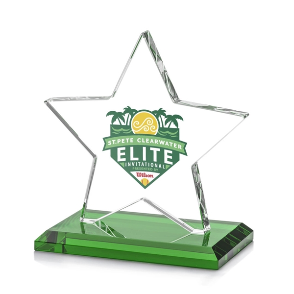 Sudbury VividPrint™ Star Award features a beautifully beveled 1/2" thick Starfire... from ASI 84592 St Regis Group / St Regis