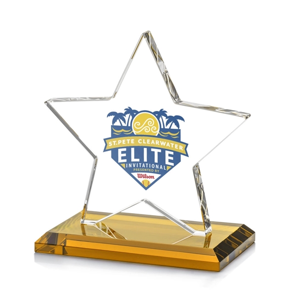 Sudbury VividPrint™ Star Award features a beautifully beveled 1/2" thick Starfire... from ASI 84592 St Regis Group / St Regis