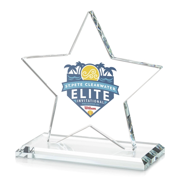 Sudbury VividPrint™ Star Award features a beautifully beveled 1/2" thick Starfire... from ASI 84592 St Regis Group / St Regis