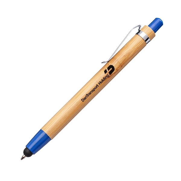 All-natural, eco-friendly Bamboo Clicker Pen with stylus and matching colored clicker... from ASI 84592 St Regis Group