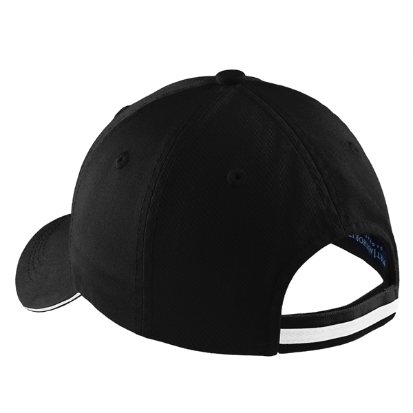 Port Authority Sandwich Bill Cap with Striped Closure.... from ASI 84863 SanMar