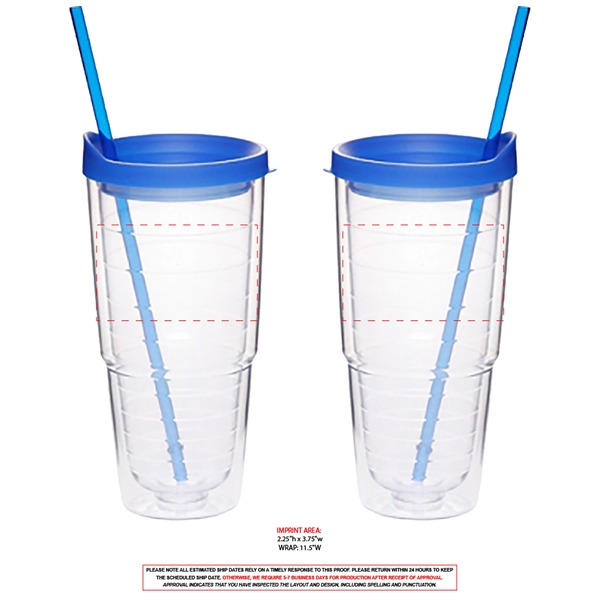 16 oz Double Wall Insulated Tumbler. BPA Free... from ASI 80060 VisionUSA