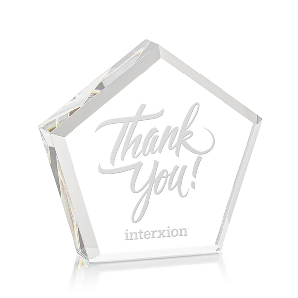 The Genosee Paperweight is a thick and hefty Optical Crystal pentagon... from ASI 84592 St Regis Group