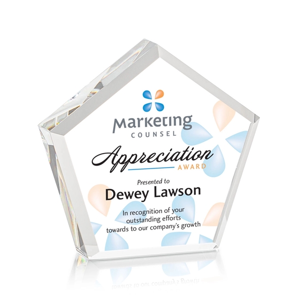 The Genosee VividPrint™ Desktop Award is a solid sparkling and faceted... from ASI 84592 St Regis Group / St Regis