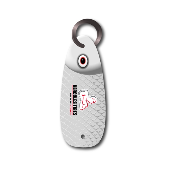 Powder coated 2 7/8" metal casting spoon with silver key ring.... from ASI 76797 Pelican Graphics / Pelican Lures