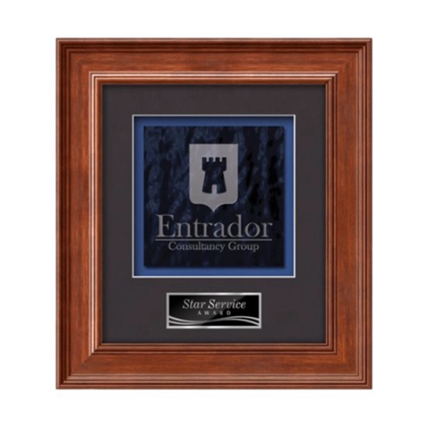 Stained Glass award framed in our exquisite Calder molding with your... from ASI 84592 St Regis Group / St Regis Crystal