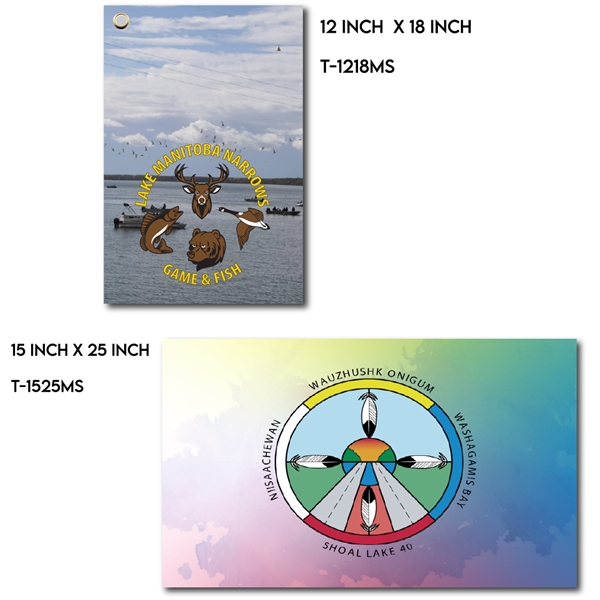 This towel is 100% micro-suede with a dye sublimation imprint so... from ASI 76797 Pelican Graphics / Pelican Lures