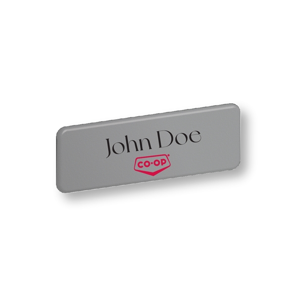 Name tags and badges - 1" x 3" satin silver aluminum.... from ASI 76797 Pelican Graphics / Pelican Lures