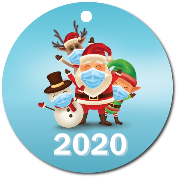 Powder coated double-sided FLAT round metal ornament with glittery finish.... from ASI 76797 Pelican Graphics / Pelican Lures