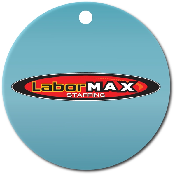 Powder coated double-sided FLAT round metal ornament with glittery finish.... from ASI 76797 Pelican Graphics / Pelican Lures