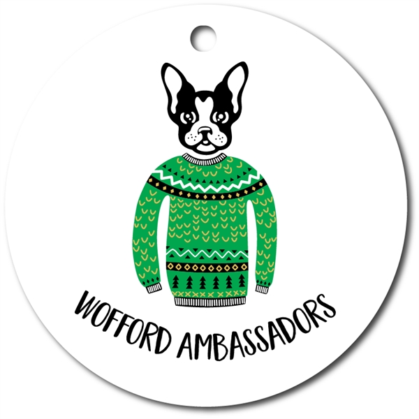 Powder coated double-sided FLAT round metal ornament with glittery finish.... from ASI 76797 Pelican Graphics / Pelican Lures