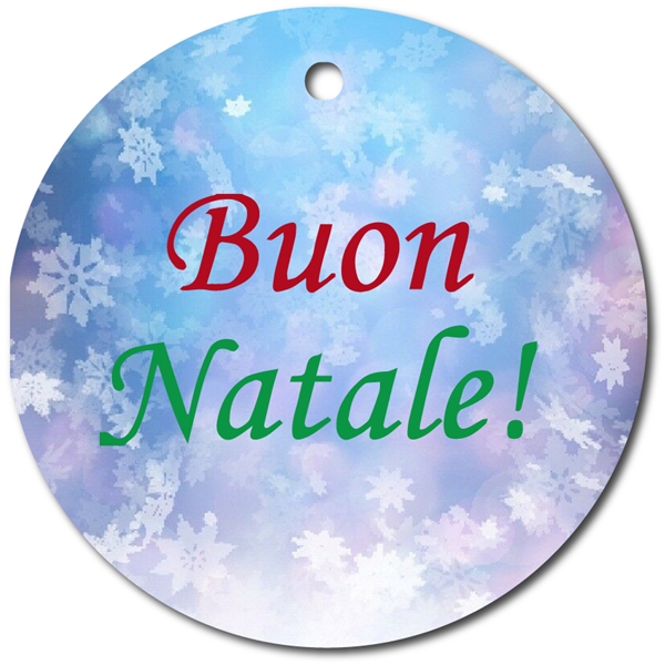 Powder coated double-sided FLAT round metal ornament with glittery finish.... from ASI 76797 Pelican Graphics / Pelican Lures