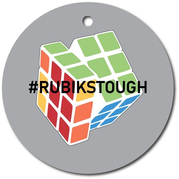 Powder coated double-sided FLAT round metal ornament with glittery finish.... from ASI 76797 Pelican Graphics / Pelican Lures